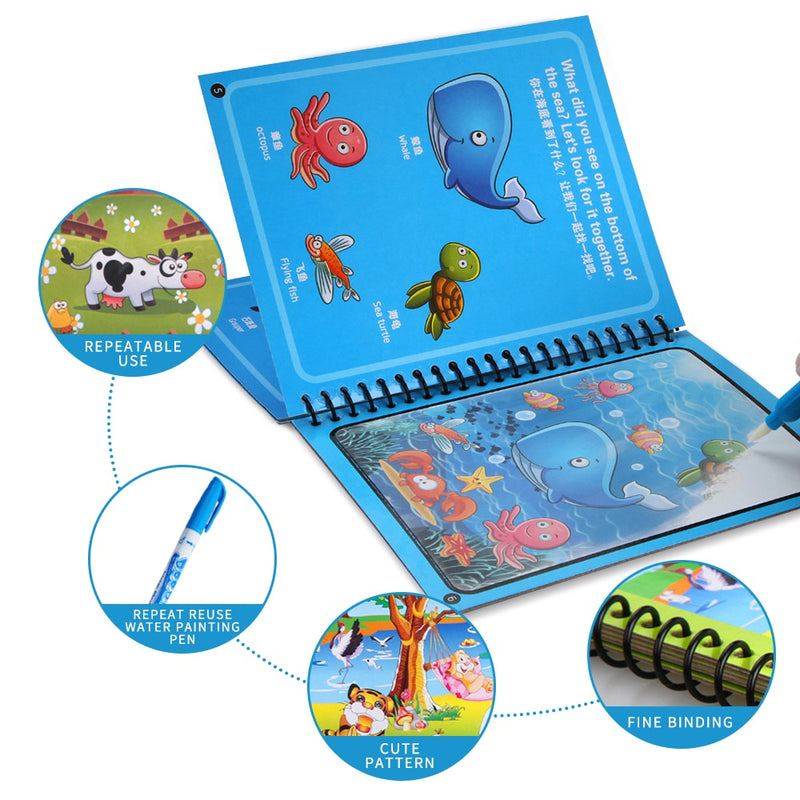 Aquapaint-Kids Water coloring Book